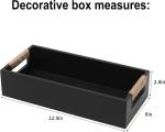 Customized high quality black durable storage basket Toiletries storage basket
