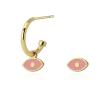 Buy cheap Unique Delicate Stainless Steel Gold Earrings Green Pink Eye Epoxy Earrings from wholesalers