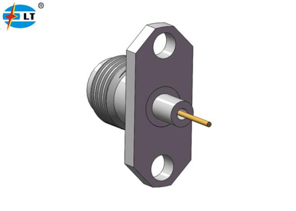 Buy cheap 2.4mm Flange Mount Connector Female Solder Attachment 2 Holes from wholesalers