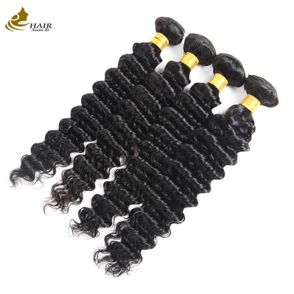 Buy cheap Factory Direct Sale Brazilian Virgin Human Hair 1b Color Deep Wave Hair Bundle from wholesalers