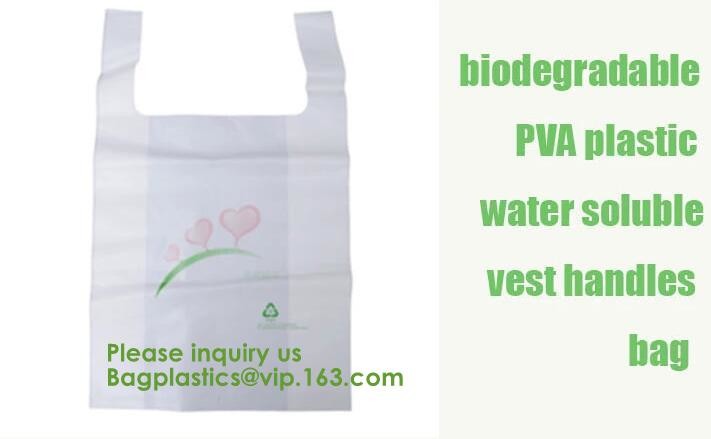 100% Eco-friendly Material Certified PLA Compostable Bag,Corn Starch T Shirt Bag Meet EN13432 BPI Biodegradable And Comp