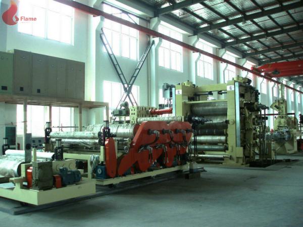 Oil Heating PVC Calender Machine 4 Roll Anti Abrasive For Making Rubberized