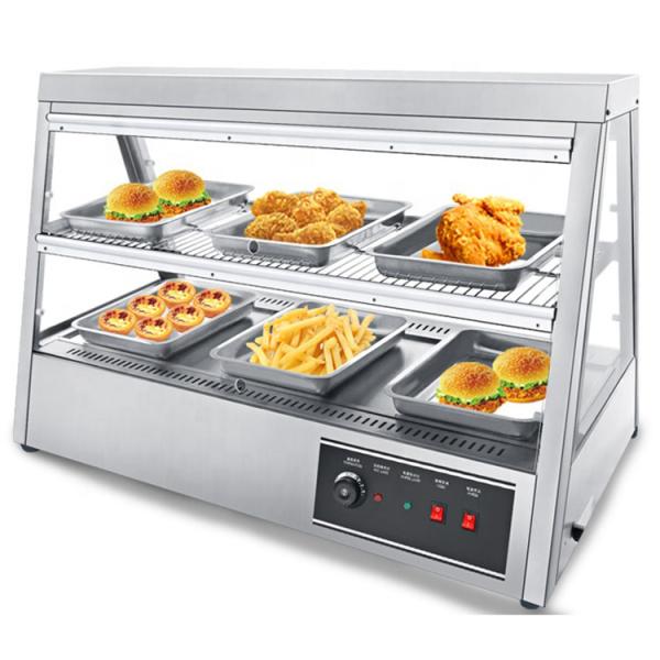 Buy cheap 1600W Commercial Kitchen Counter Top Fast Food Warmer Display Showcase for KFC Chicken from wholesalers