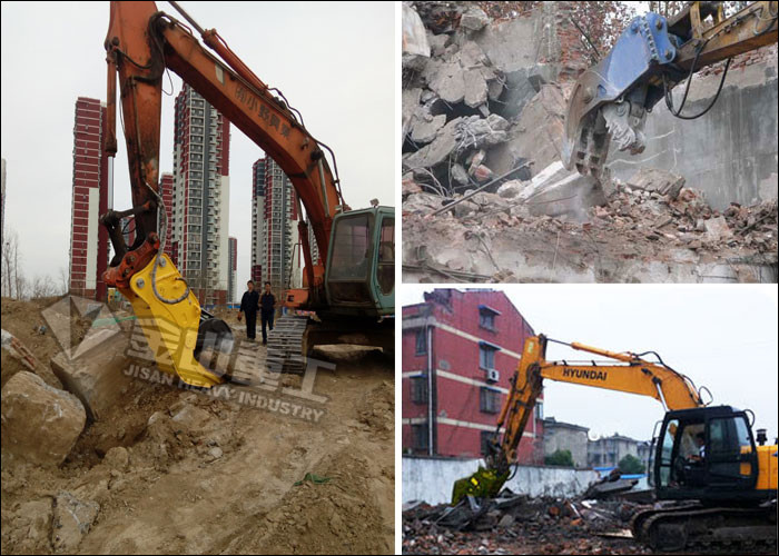 Wear Resistant Hydraulic Concrete Pulverizer For Komatsu Excavator PC210 PC250