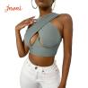 Buy cheap OEM Yoga Sports Bras Sexy Women'S Crisscross Cut Out Vest Halter Wrap Crop Top from wholesalers