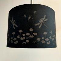 Buy cheap Blue drum shade with lotus flower laser cut product