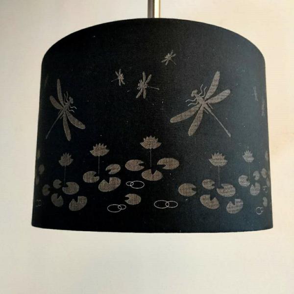 Buy cheap Blue drum shade with lotus flower laser cut from wholesalers