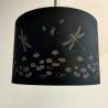 Buy cheap Blue drum shade with lotus flower laser cut from wholesalers