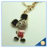 Buy cheap Custom Rhinestone Cartoon mouse Animal Shape metal Crystal Key Chain Ring Holder from wholesalers