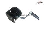 2500lbs / 1100kg Worm Gear Drum Hand Winch , Cable Strap Winch Worm Gear For