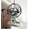 Buy cheap Vintage Iron Chandelier Lighting Black Retro Lustre Industriel Orb chandelier(WH-CI-126) from wholesalers