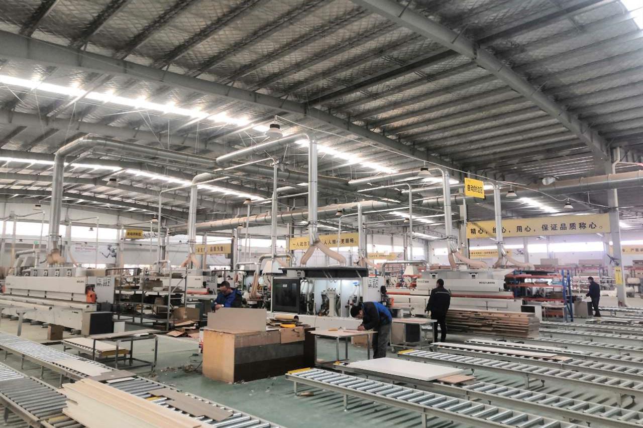 Melamine Abs Panel Furniture Production line U Type Layout 300mm