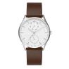 Buy cheap Sanded stainless steel chronograph watch with easy change leather strap from wholesalers