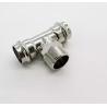 Buy cheap Dvgw V Profile 304 Stainless Steel Press Fittings Male Threaded Tee from wholesalers