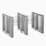 Security Card Reader Glass Turnstile Gate , Subway Speed Gate Turnstile
