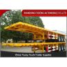 Buy cheap Carbon Steel Heavy Duty Flatbed Trailer , 12 Twist Locks Flatbed Equipment Trailers from wholesalers