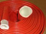 Heat Insulation Silicone Rubber Fiberglass Sleeving Flame Resistance