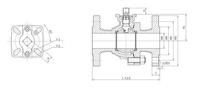 API Ts CE 150lb Floating Flange Ball Valve