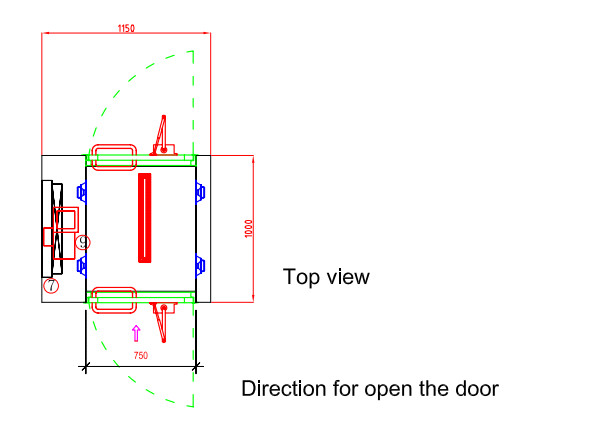 Small Cleanroom Air Shower Width 1150mm , Air Shower Tunnel With Automatical Blowing