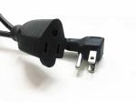 American 3pin black extension spring power cable 10A copper power cord