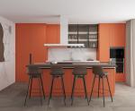 Modern Lacquer Kitchen Cabinet Custom Glossy / Matte Kitchen Cabinet Fitted