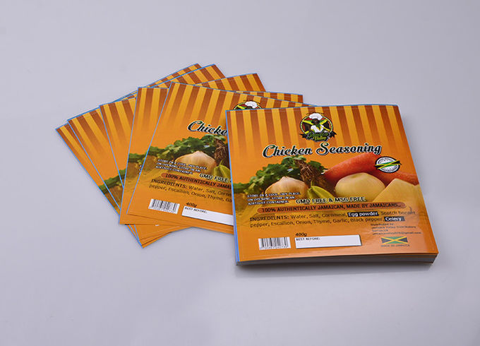 Printing personalized sticky paper chicken seasoning can packaging sticker label