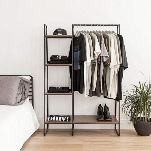 Buy cheap Bedroom Modern Wardrobe Cabinet Wooden Cloth Stand rack 4 Tier from wholesalers