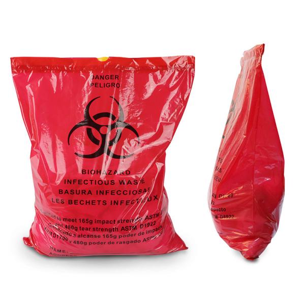 Buy cheap 76.6cm*60.5cm LDPE HDPE Medical Waste Bags For Hospital Biohazard from wholesalers