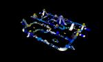 75X55Meter Inflatable Water Park With Big Pool Slide Land Inflatable Aqua Park