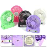 Plastic Handheld Mini Portable Fans Three Wind Speed Mini Usb Rechargeable
