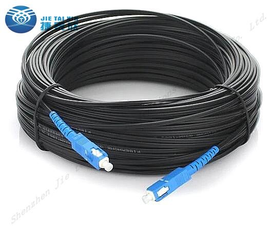 Buy cheap 50m 100m SC UPC Single Mode Simplex Outdoor FTTH Fiber Optic Drop Wire from wholesalers