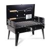 Buy cheap Modern Style Black Camping Patio Foldable Barbecue Charcoal Portable Outdoor Grill BBQ from wholesalers