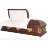 Buy cheap Almond Crepe Wood Caskets SWC07 Poplar Material For Burial Casket from wholesalers