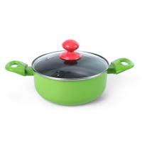 Buy cheap Green Painting Induction Base 1.5qt 2.5mm Lid Saucepan product