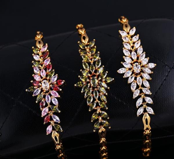 Buy cheap Fashion Ladies Bracelet Bangle Party Adjustable Bangle Jewelry Color Big Flower Shape Cuibc Zircon Bracelet For Gift from wholesalers