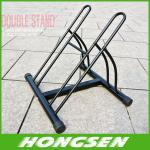 Two position steel bicycle wheel racks stand for parking