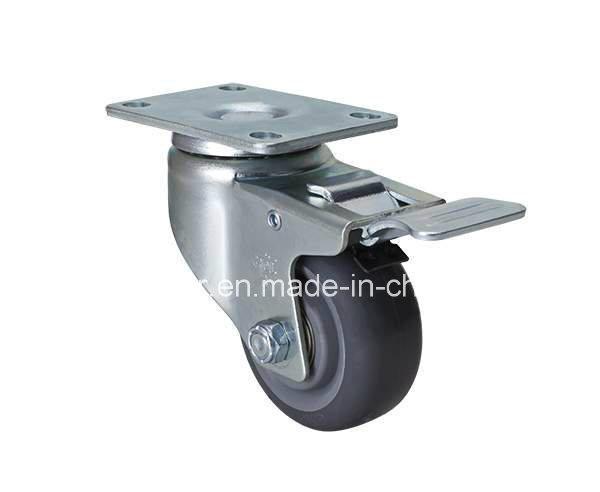 Buy cheap Industrial PU Wheel Medium 3" 150kg Plate Brake Caster 5023-76 with and Brake from wholesalers