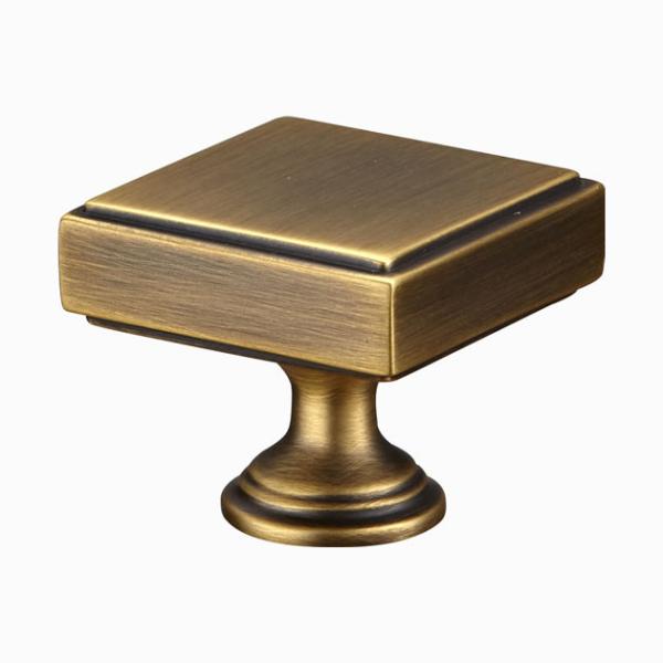 Buy cheap Gold Brass Square Knobs Cabinet Door Handle Dresser Knobs Drawer Pulls from wholesalers