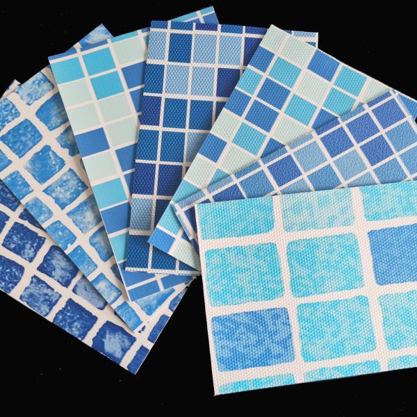 Buy cheap 3D Texture Design 18x33 Pool Liner 25m Mosaic Light Blue Pool Liner from wholesalers
