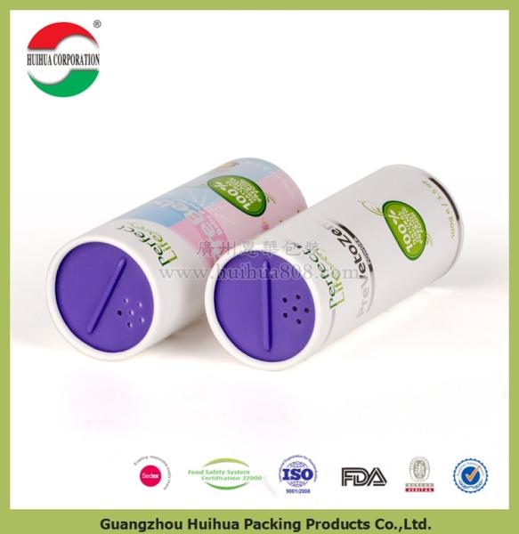 Buy cheap Food Grade Paper Tube Packaging Colorful Shaker Top For Talcum Powder from wholesalers