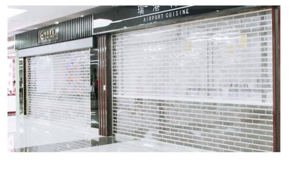 Full View Commercial Glass 8x6 Roll Up Door 50DB Soundproof Automatic Roller