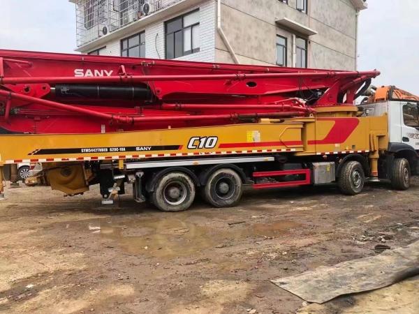 60m Concrete Boom Pump Semi-Dry Shotcrete Type Heavy Equipment Mercedes Benz