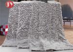 100% polyeste pv fur mink blanket flowers embossed Faux Fur Throw Blanket &