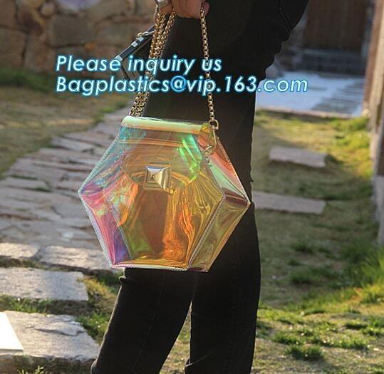 Buy cheap handbags pvc shoulder bag for ladies zipper waterproof pvc bag, transparent PVC shoulder bags, fashion laser handbag PVC from wholesalers