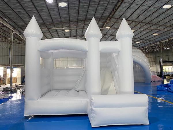 Buy cheap Commercial Combo White Bounce House With Slide Inflatable Bouncer Amusement Equipment from wholesalers