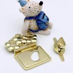 Best selling high end plating light gold leaf shape metal turn locks for handbag
