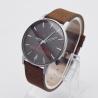 Buy cheap Genuine Leather Mens Stainless Steel Watch Engrave On Wood Dials Brown from wholesalers