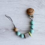 Soother Pacifier Clips Leash FSC Baby Silicone Beads For Infant Nipple