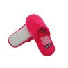 Buy cheap Soft Rose Red Disposable Hotel Slippers Indoor Non - slip Flooring Short Plush from wholesalers