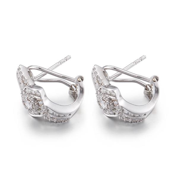Buy cheap S925 Sterling Silver Cubic Zirconia Stud Earrings 2.78g 10mm from wholesalers